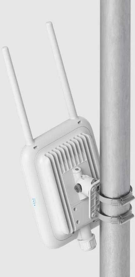 Maršrutizatorius UBIQUITI U7 PRO LAUKO SĄLYGOMS, VISOMS ORO SRAUTO, IP67, WIFI 7 AP SU 6 ERDVINIAIS SRAUTAIS, INTEGRUOTA KRYPTINĖ SUPER ANTENA IR ŠARNYRINIU Tvirtinimo Laikikliu