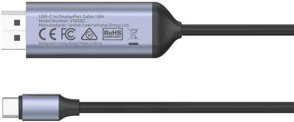 USB-C Adapteris - UNITEK V1423C USB-C į DisplayPort 1.4 8K@60Hz 1.8m