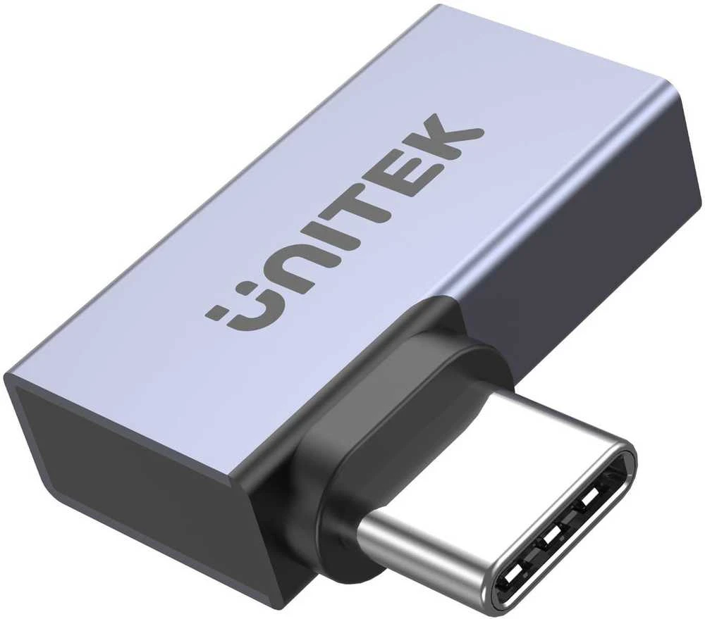 Unitek Adapteris USB-C į USB-C kampinis plokščias 40Gbps