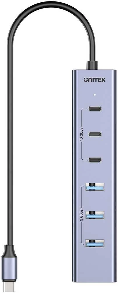 Unitek USB-C šakotuvas su 10 Gbps ir 5 Gbps prievadais