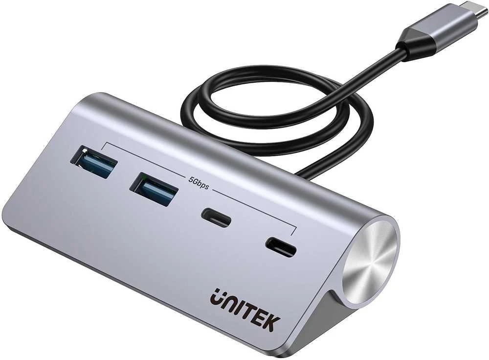 UNITEK H1337AGY01 sąsajos šakotuvas USB 3.2 Gen 1 (3.1 Gen 1) Type-C 5000 Mbit/s Pilkas