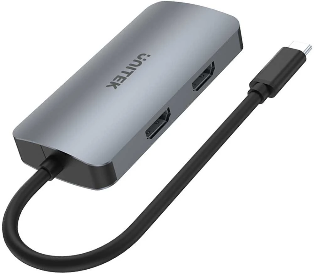 UNITEK Hub USB-C 1xUSB 3.1 Gen1 VGA 2xHdmi PD MST D1051A