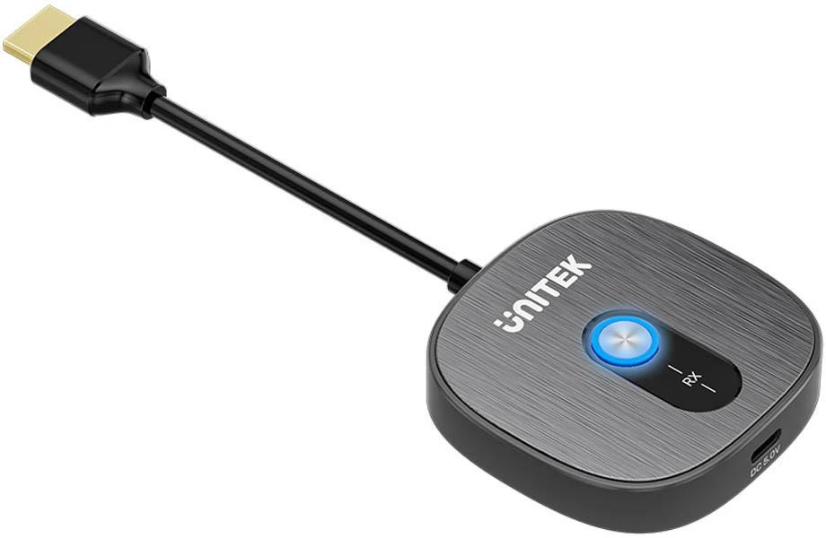 Unitek papildomas belaidis HDMI imtuvas V1711A siųstuvui, juodas