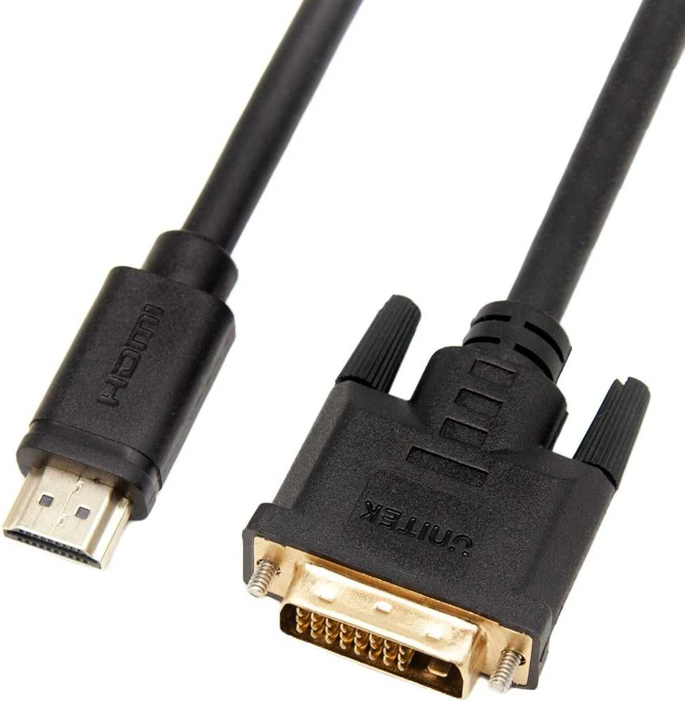 UNITEK C1271BK-2M dvikryptis kabelio adapteris HDMI – DVI 2m
