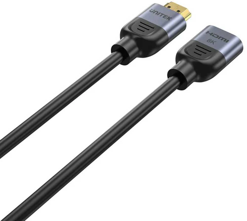 Unitek HDMI (M) - HDMI (F) 2.1 prailginimo kabelis, 8K 1 m