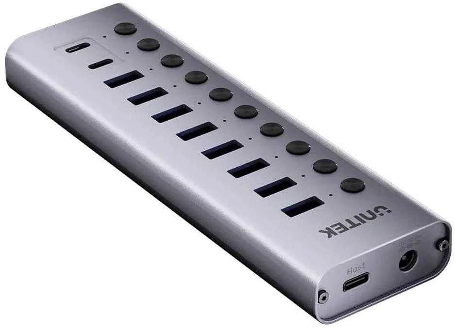 Unitek Hub USB C/USB A 10in1 5Gbps su prievadų jungikliais