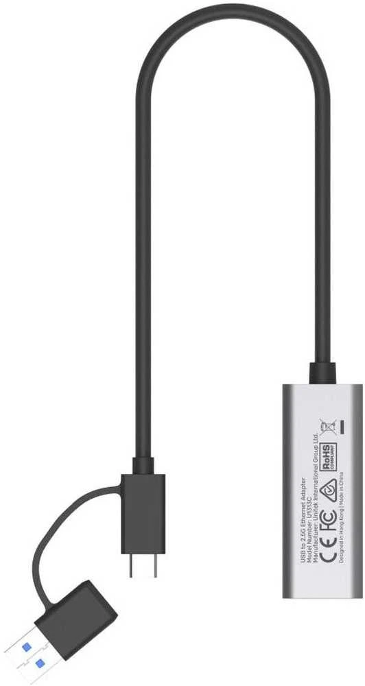 „Unitek“ adapteris USB-A/C 3.1 Gen1 RJ45; 2,5 Gbps; U1313C