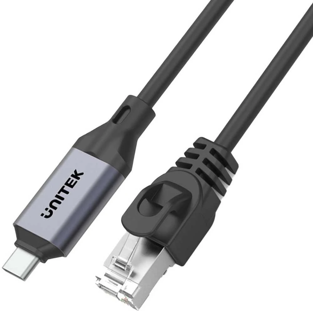 Unitek Įrenginio kabelis Ethernet USB C RJ-45 LAN, tinklo kabelis, 2 m