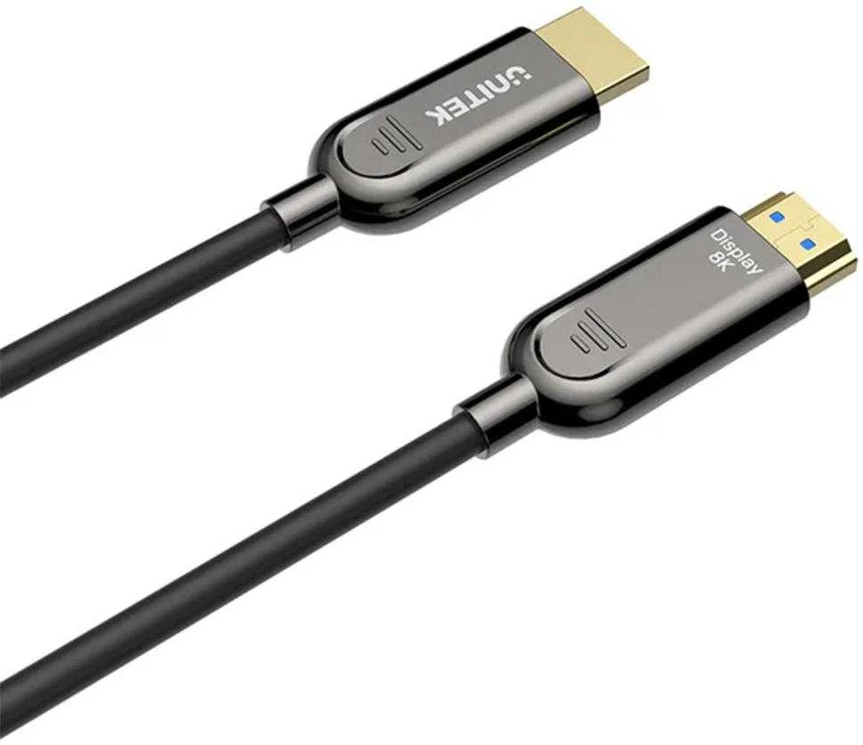 Unitek HDMI 2.1 optinio kabelio jungtys