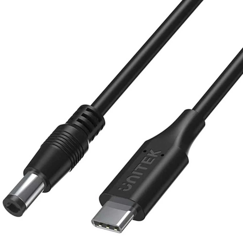 Unitek Kabelis nešiojamojo kompiuterio maitinimo šaltinis 65W USB-C - DC5.5mm