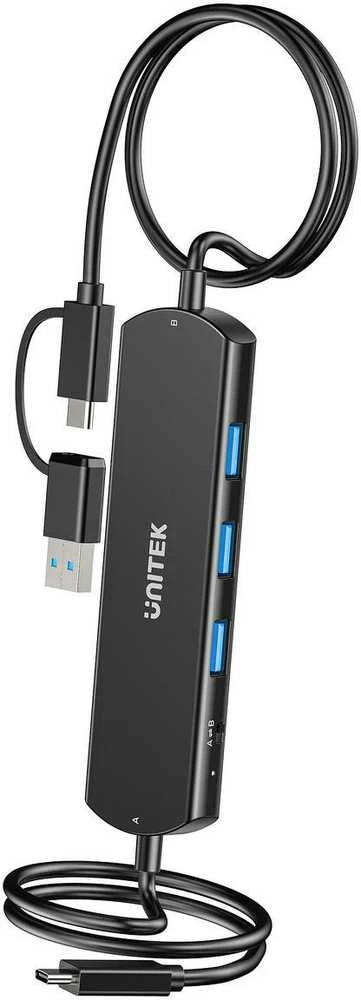 Ausinės Unitek KVM šakotuvas 10 Gbps – perjungimas tarp 2 kompiuterių, 3×USB-A