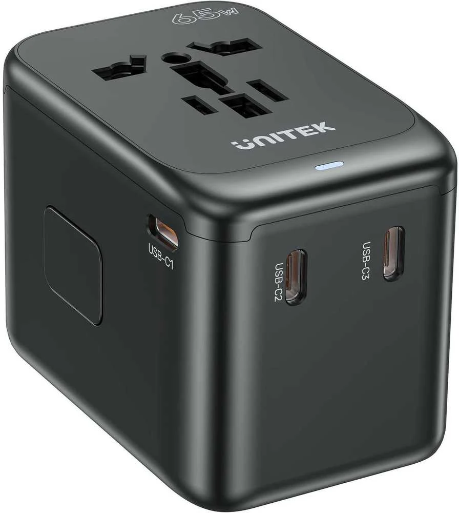 Unitek 65W adapteris su trimis USB-C jungtimis