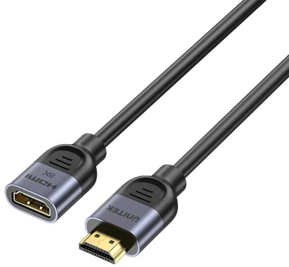 Unitek HDMI (M) - HDMI (F) 2.1 prailginimo kabelis, 8K 1 m