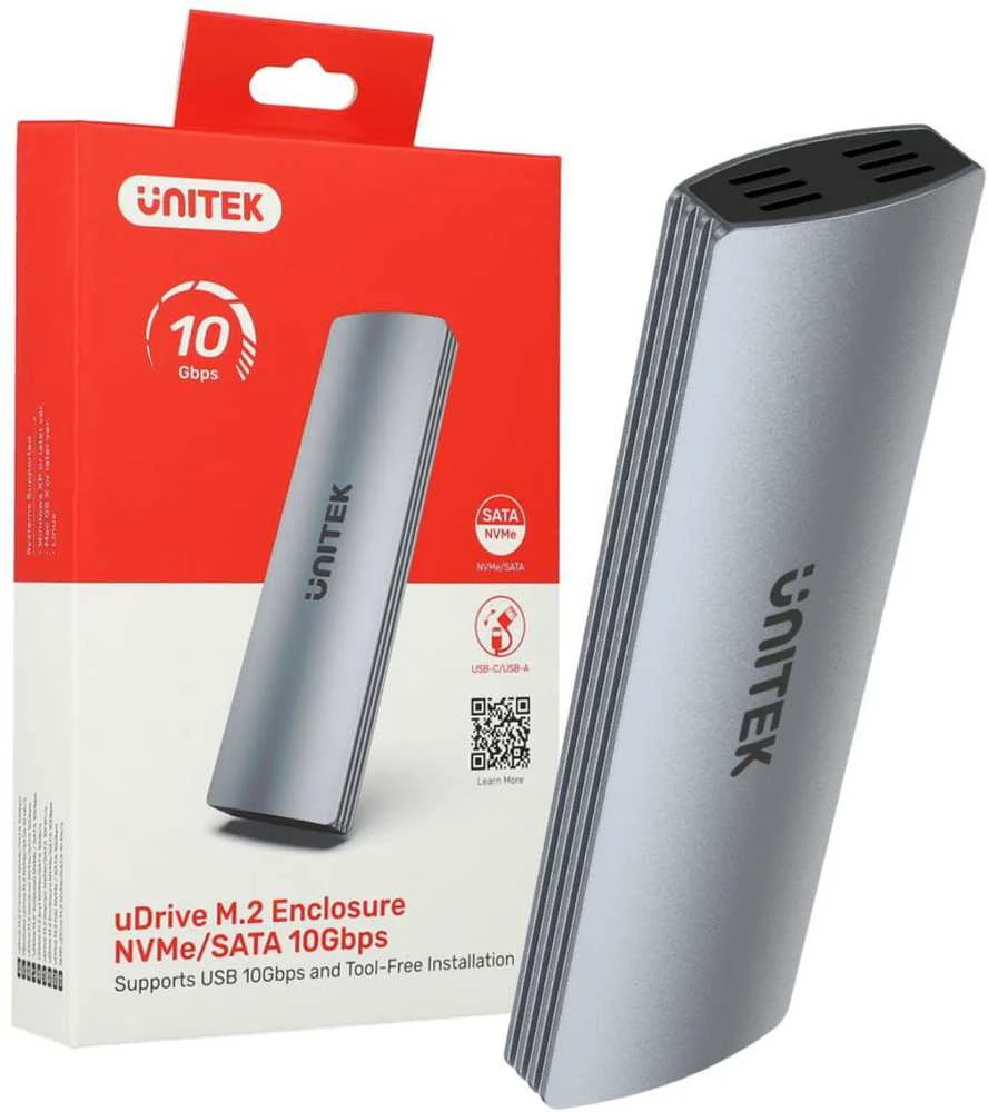 UNITEK S1230A išorinis korpusas M.2 NVMe/SATA 10 Gbps