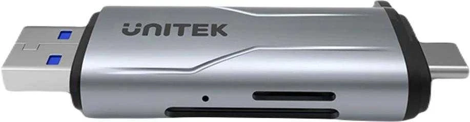 Atminties kortelė Skaitytuvas Unitek SD/Micro SD USB-A 5Gbps/USB-C pilka (R1010A)