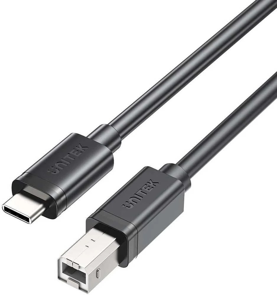 Unitek kabelis do drukarki USB C na USB B 2.0 juoda 2m