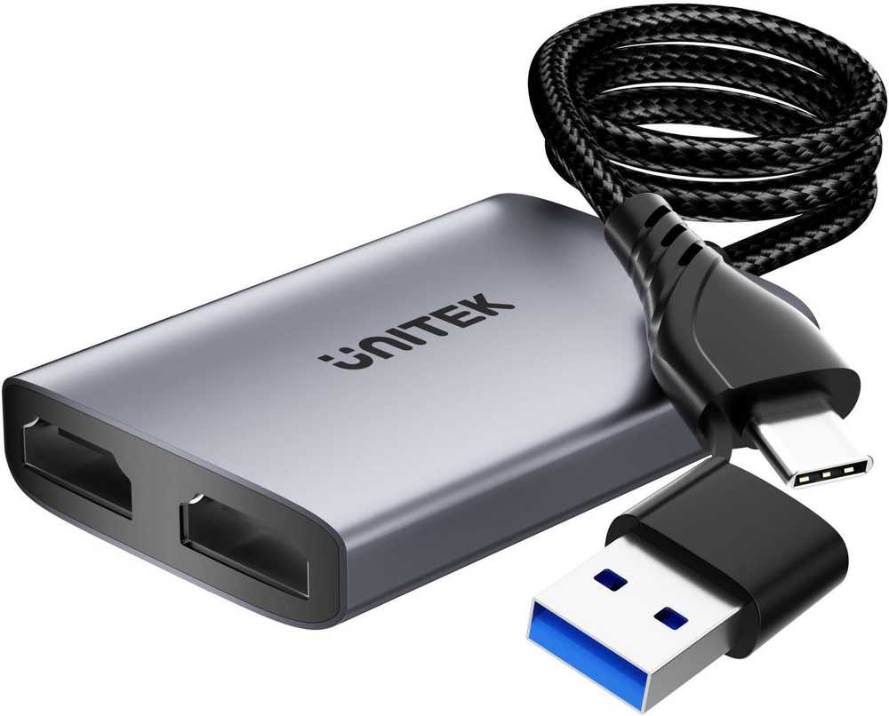 „Unitek“ adapteris USB/C/A su 2 HDMI MST FullHD