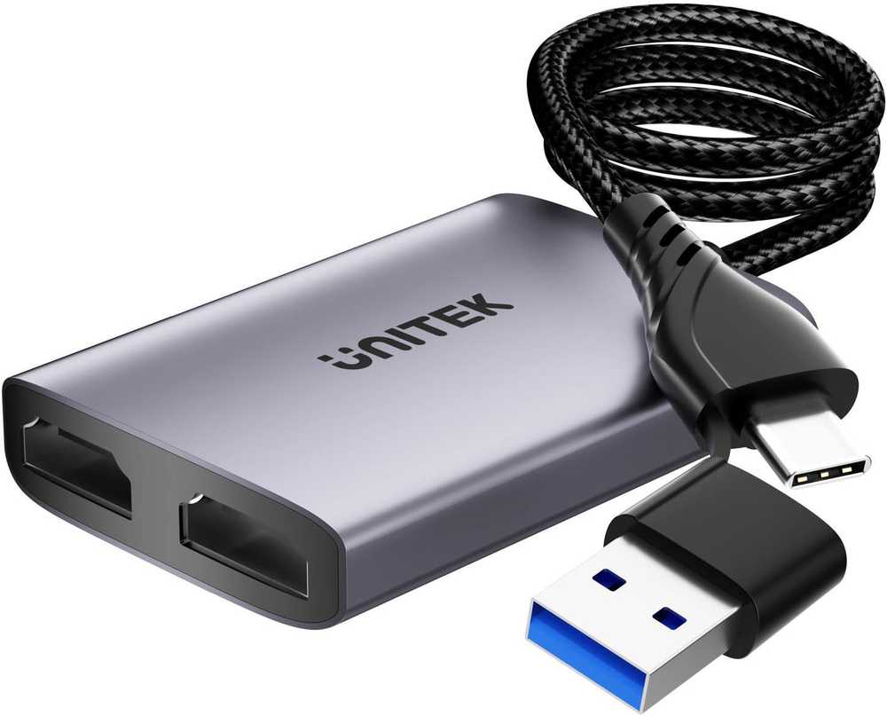 „Unitek“ adapteris USB/C/A su 2 HDMI MST FullHD