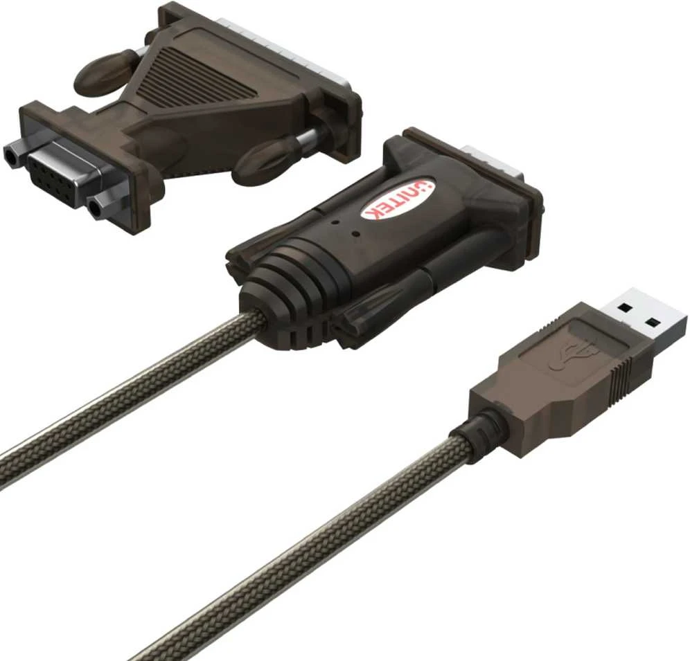 UNITEK Y-105A Unitek Adapteris USB į Serial + adapteris DB9F/DB25M, Y-105A