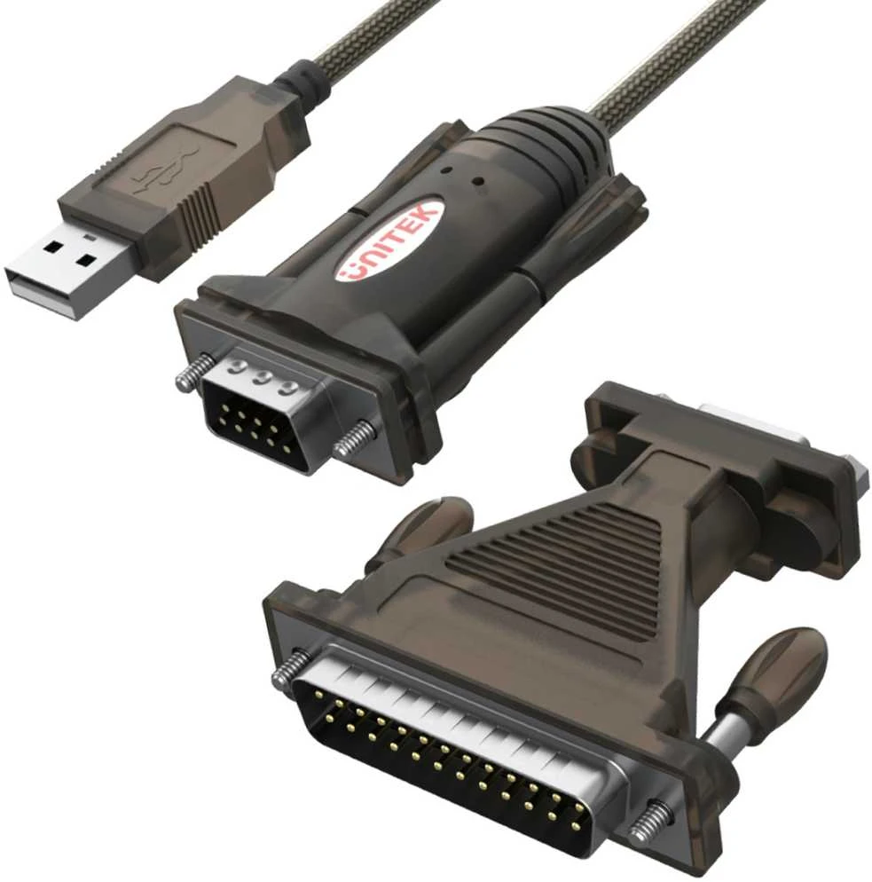 UNITEK Y-105A Unitek Adapteris USB į Serial + adapteris DB9F/DB25M, Y-105A