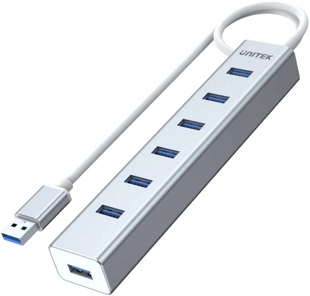 UNITEK Y-3090 Unitek Hub 7x USB 3.0, BC 1.2, Alu., Y-3090