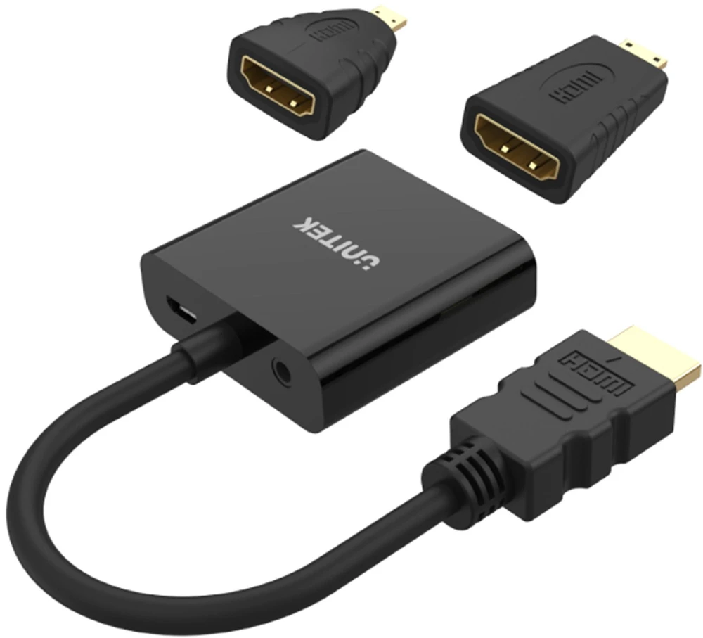 UNITEK Y-6355 Unitek Adapteris mini/mikro HDMI prie VGA + garso, Y-6355