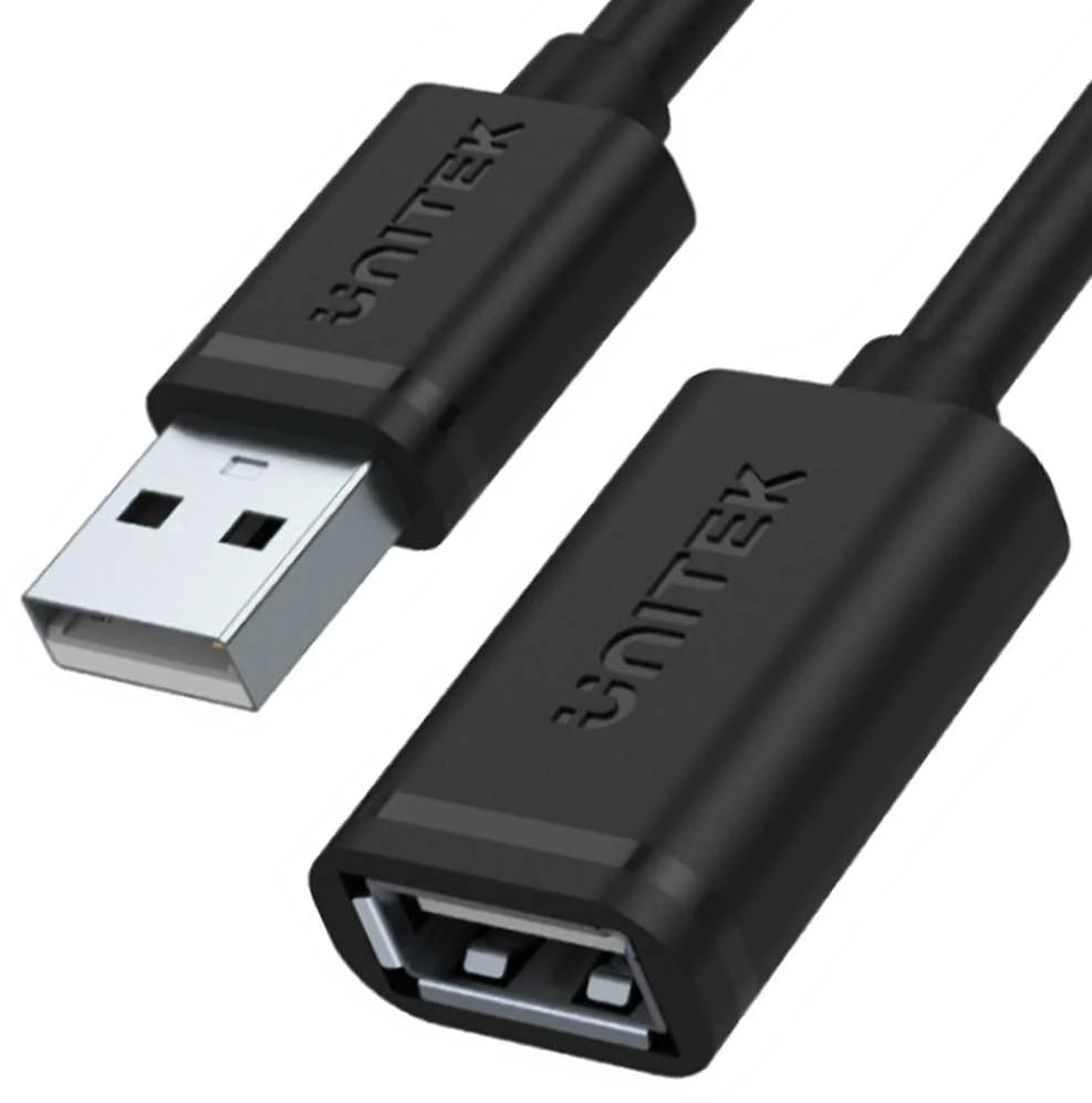 UNITEK Y-C447GBK Unitek USB plėtinio keitiklis USB2.0 AM-AF, 0,5m Y-C447GBK