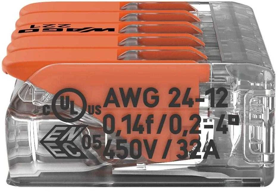 ELEKTROS KAULIUKAS WAGO-221-415*P25