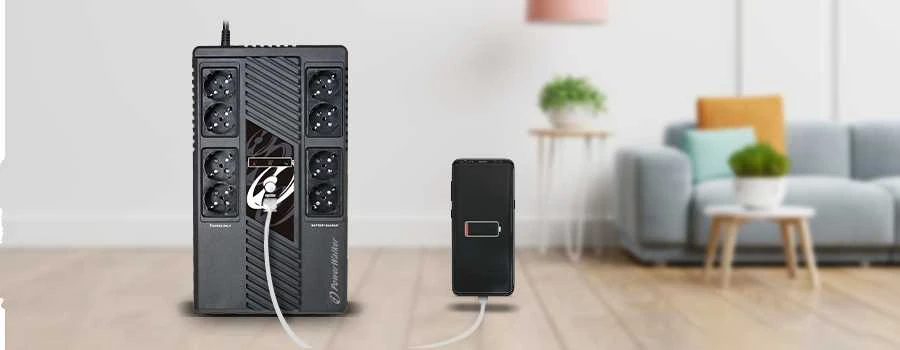 Power Walker POWERWALKER UPS Line-Interactive 100VA MS 8x FR RJ45 įvestis / išvestis USB HID USB įkroviklis
