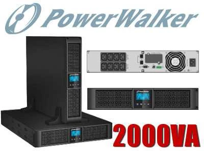 POWERWALK VI 2000 RT LCD HID Power Walker UPS Line-Interactive 2000VA, 19 2U, 8x IEC, RJ11/RJ45, USB, LCD