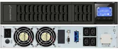 POWERWALK VFI 3000 CRM LCD Power Walker UPS On-Line 3000VA, 19 2U, 4x IEC, USB/RS-232, LCD, terminalas, stovas / vilkimas