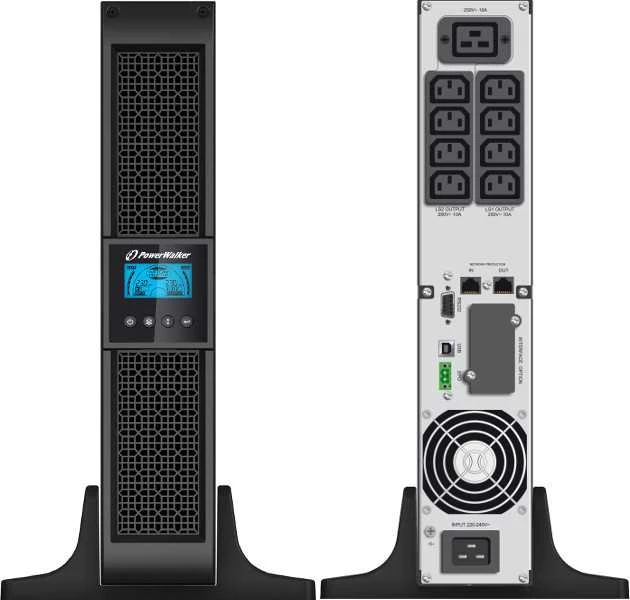 POWERWALK VI 3000 RT LCD HID Power Walker UPS Line-Interactive 3000VA, 19 2U, 8x IEC, RJ11/RJ45, USB, LCD