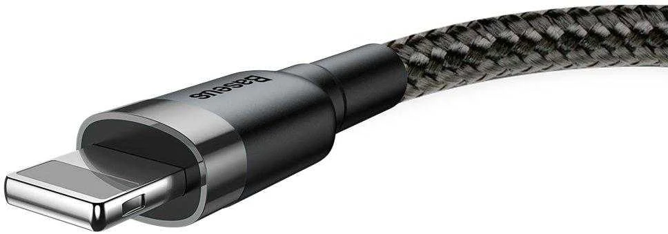 Baseus Cafule USB Lightning kabelis 2.4A 1m - Pilkas / Juodas