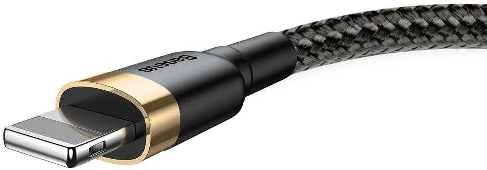 Baseus Cafule Lightning kabelis 2.4A 1m - Auksinis / Juodas