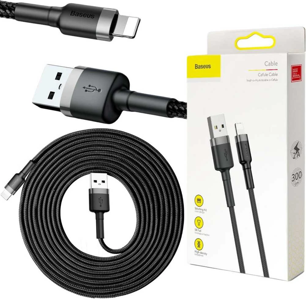 Baseus Kabelis USB2.0 3m. CALKLF-RG1