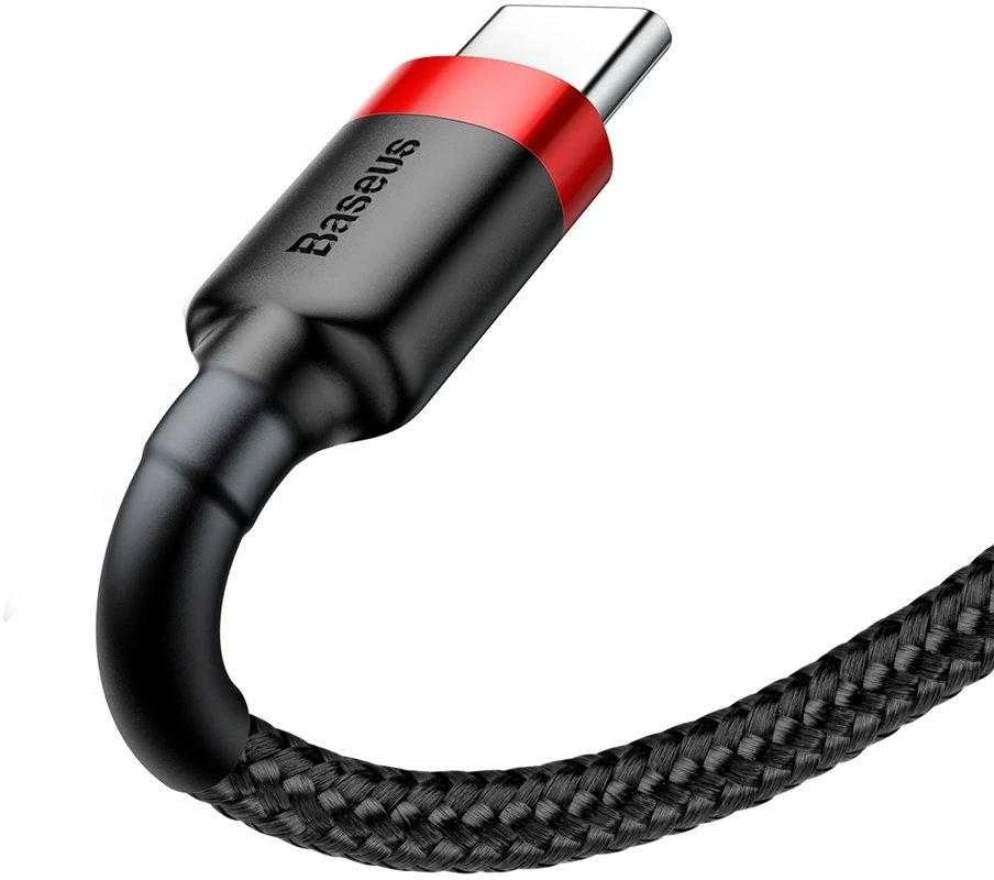 Baseus Cafule USB-C kabelius 2A 3m - Juodas / Raudonas