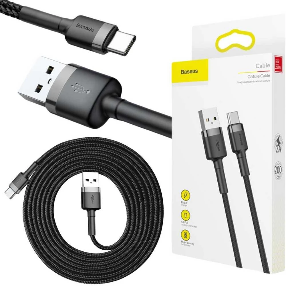 BASEUS USB A - USB C laidas, 2m