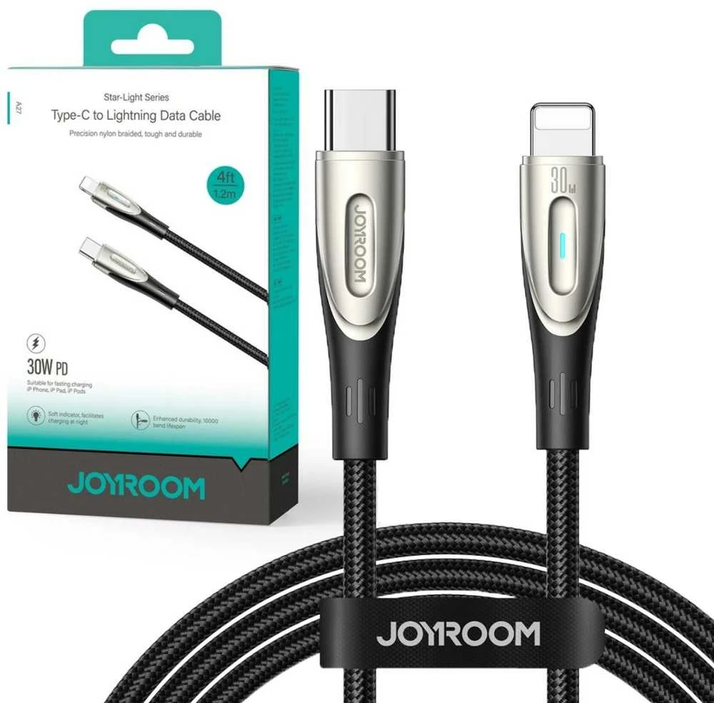 Joyroom Kabelis Star-Light USB C prie Ligtning SA27-CL3 / 100W / 1.2m (juodas)