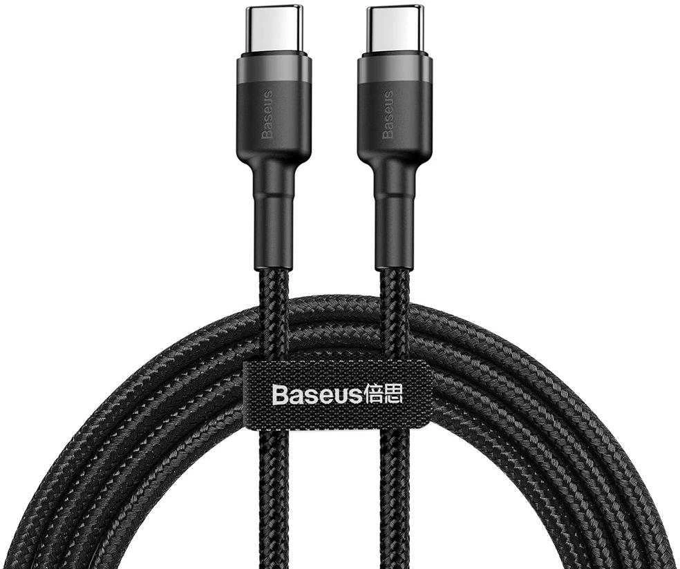 Baseus Cafule kabelis USB-C PD 2.0 QC 3.0 60W 1m - Juodas / Pilkas