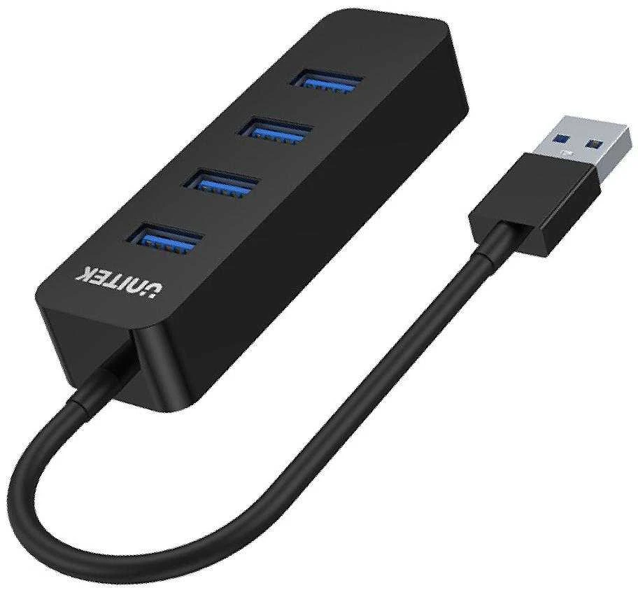 USB Hub - UNITEK H1117A 4-Port USB 3.1 Aktyvus 10W Juodas