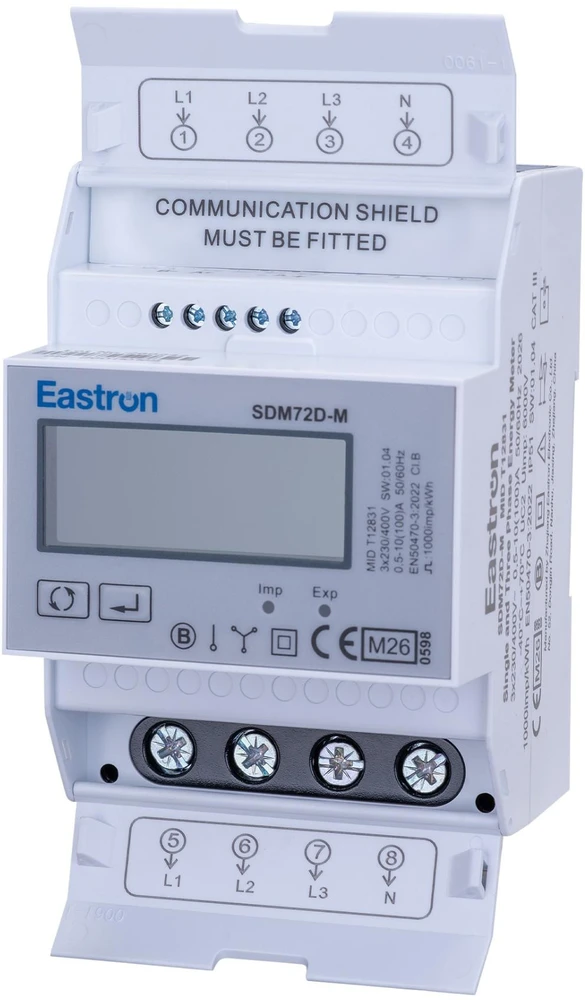 VCX „Carruzzo“ trifazis energijos skaitiklis SDM 72 DM MID Modbus