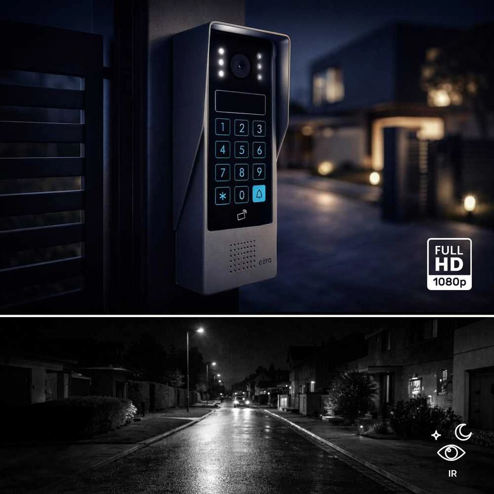 EUA VIDEO DOORPHONE EURA VDP-90A3 DELTA + baltas TUYA monitorius