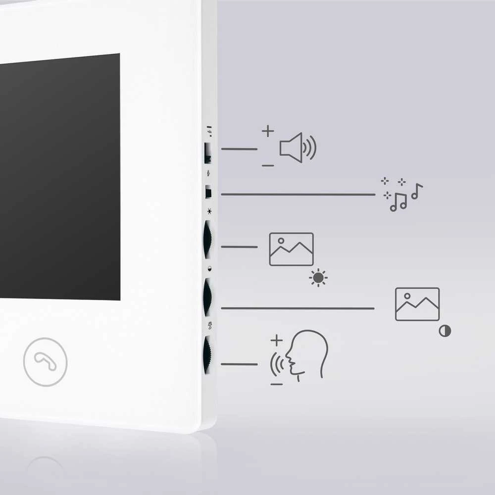 EUA VIDEO DOORPHONE EURA VDP-90A3 DELTA + baltas TUYA monitorius