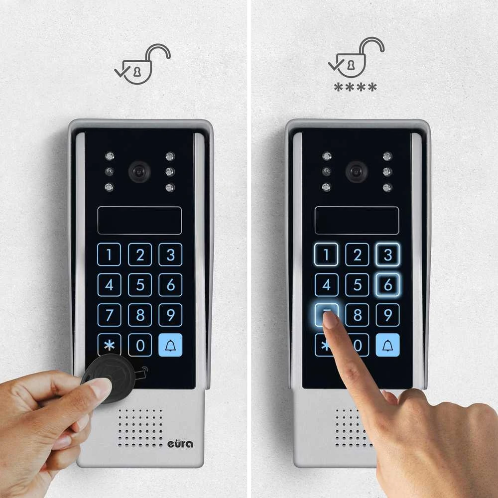 EUA VIDEO DOORPHONE EURA VDP-90A3 DELTA + baltas TUYA monitorius
