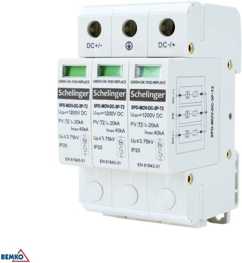 Bemko SURGE LIMITER 3P DC 1000V CLASS T2 SCHELINGER