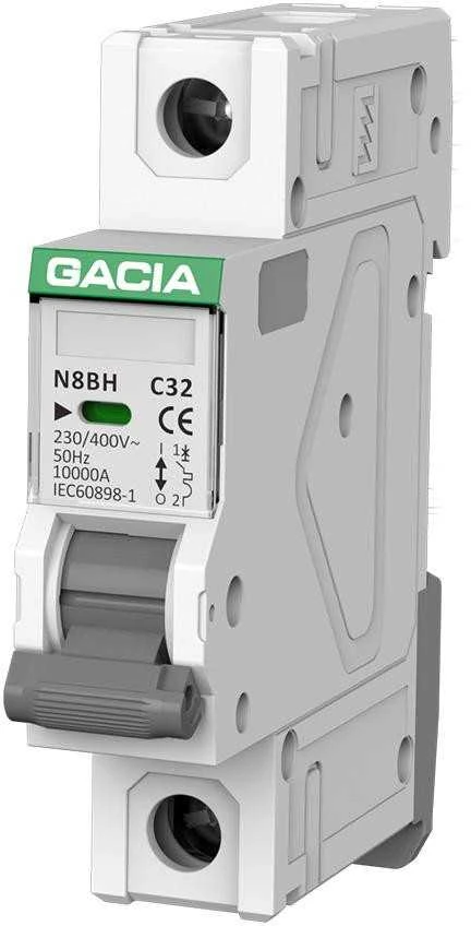 Viršsrovės jungiklis GACIA N8BH 10KA C 1P 16A