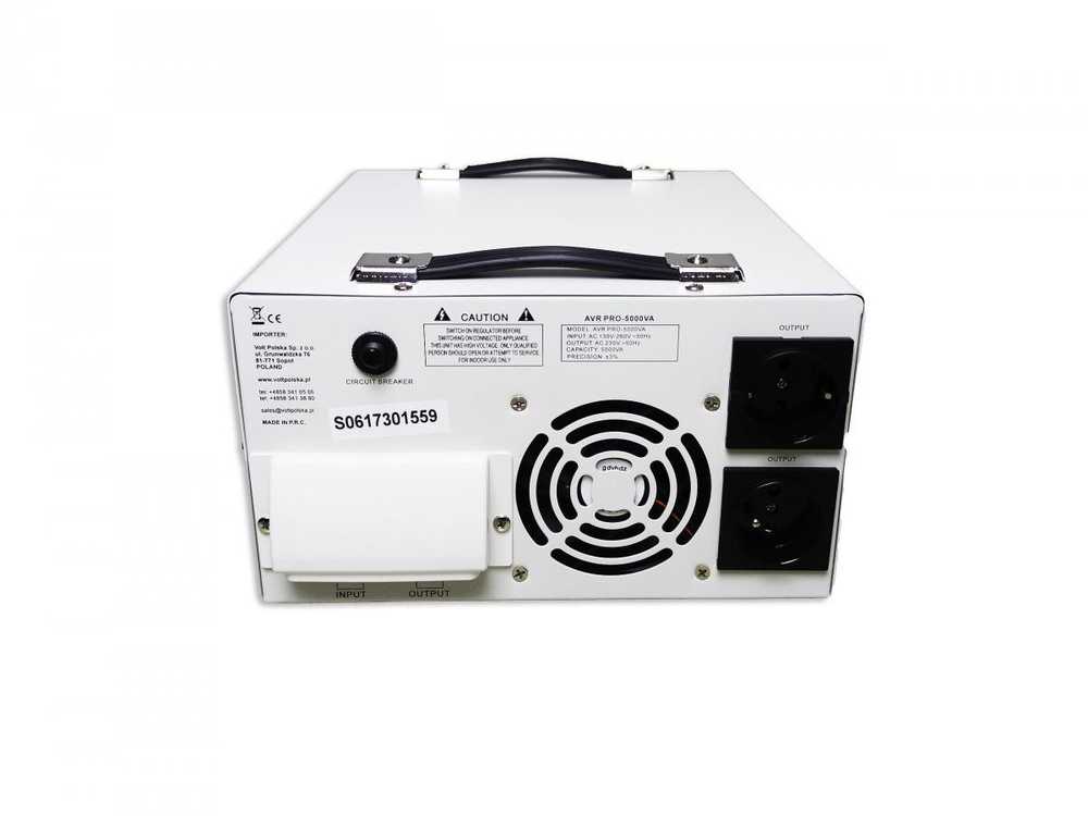 Volt Polska AVR Pro 5000VA 3% Servo įtampos stabilizatorius