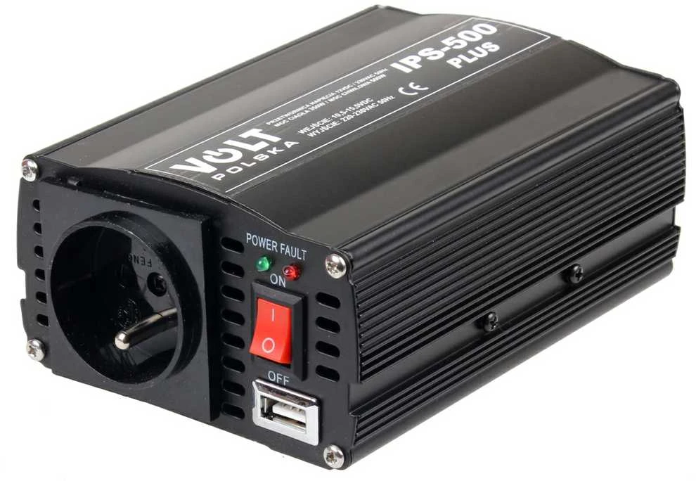 Inverteris Volt IPS-500 Plus - 12VDC/230VAC 350/500W