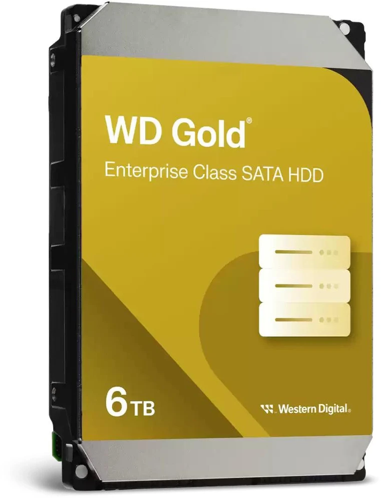 Sandisk Kietasis diskas – „Western Digital Gold WD6004FRYZ“ 6 TB 7200 RPM 128 MB 3,5" Serial ATA III