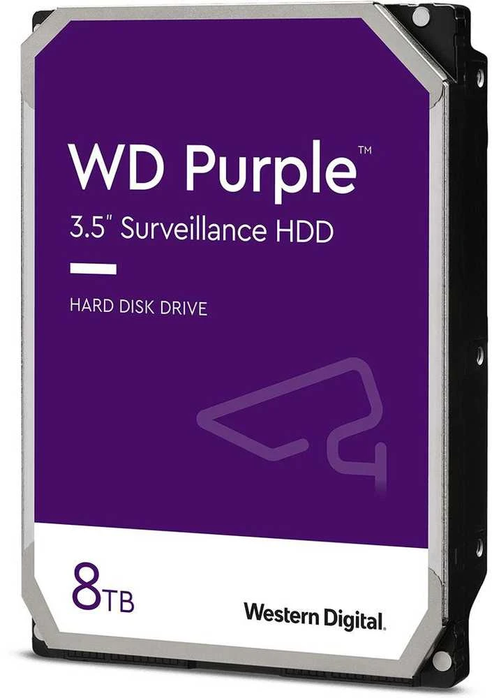 Kietasis diskas Western Digital HDD Video Surveillance WD Violetinė 8TB CMR, 3.5'', 256MB, 5640 RPM, SATA, TBW: 180